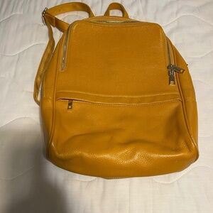 Cooley Mustard Yellow Leather Backpack